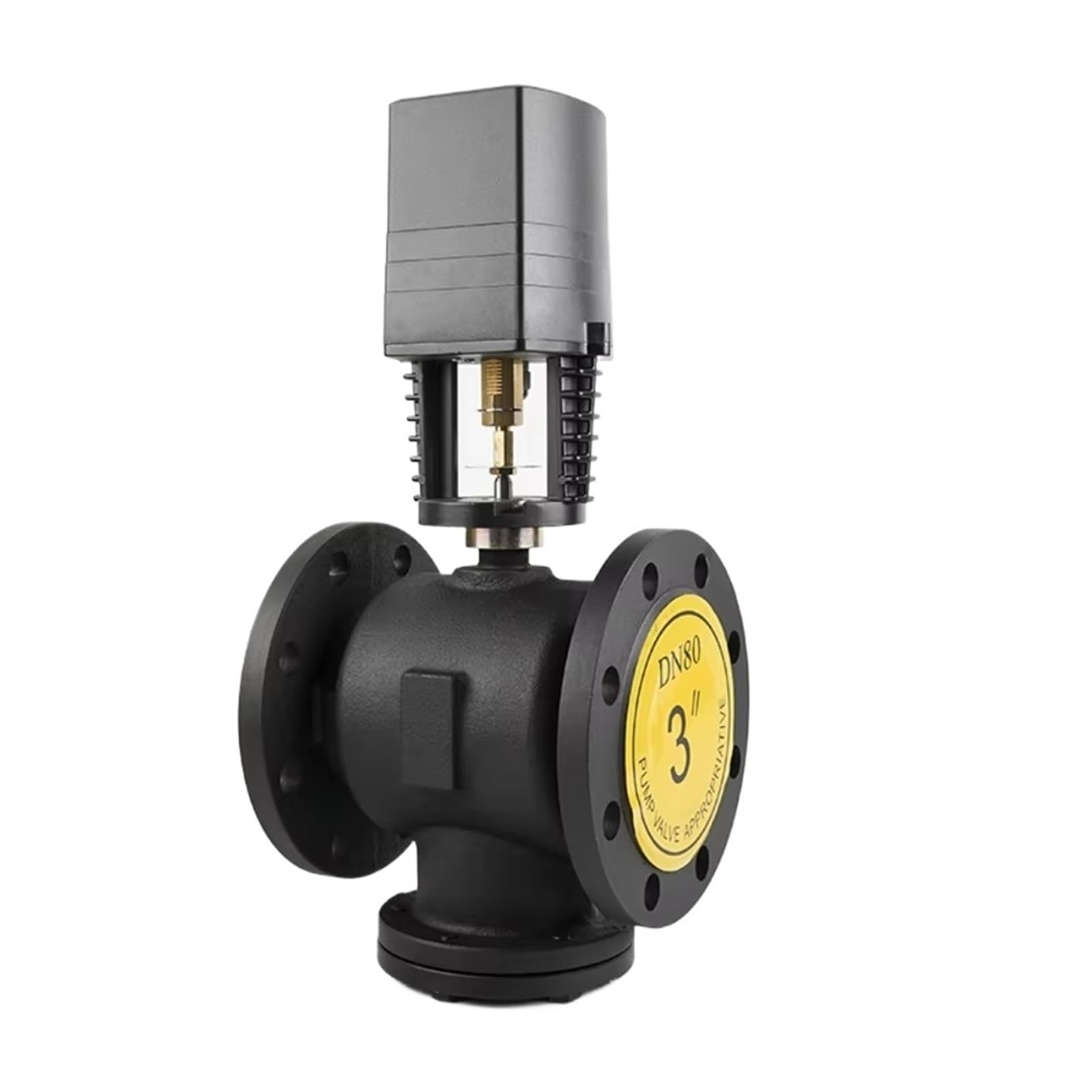 Owytmabq Low Pressure Ac24v Two-Way/Three-Way Proportional Integral Regulating Valve Operated By Electric Actuator For Central(6In)