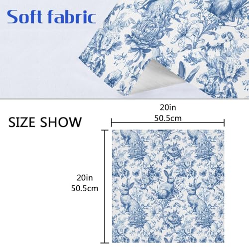 Servilletas de Tela Pack x6 20x20in Estampado Conejos Azules miniatura 6