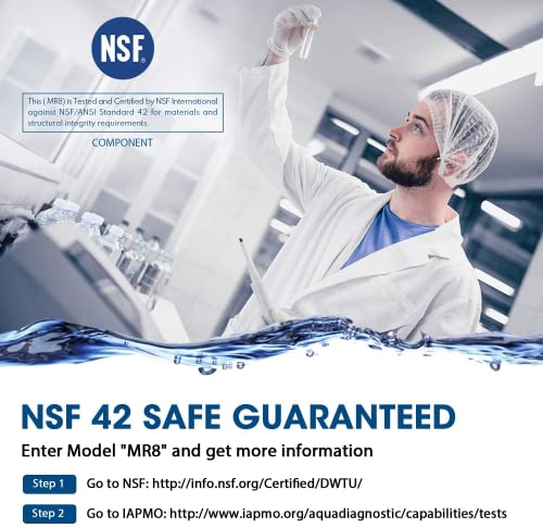 Marriotto Water Filters For Ge Refrigerators, Smart Water Filters For Refrigerators Nsf 42 Certified Cartridges Compatible With Mwf, Mwfa, Mwfp, Gwf, Gwfa, 46-9991, Hdx Fmg-1, Wfc1201, 1 Pack #TOP2
