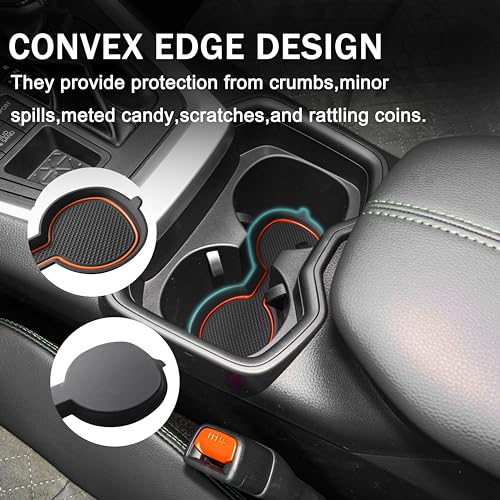 Insertos 3D para portavasos Toyota Rav4 2Pcs naranja miniatura 4