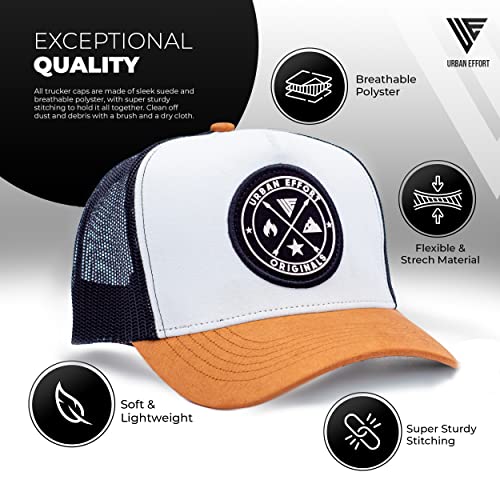 Image of Urban Effort Trucker Hat for Men - Mesh Back Baseball Cap, 5 Panel Snapback Hats for Men and Women