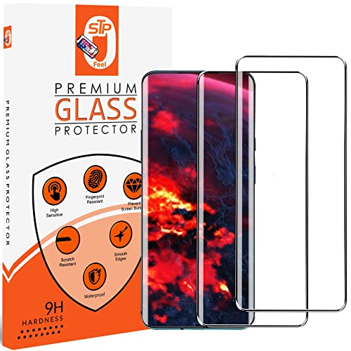 Image of STP FEEL Advanced Black Border Tempered Glass Protector For Oneplus 7 Pro /OnePlus 7T Pro | Full Glue Edge to Edge Screen Protector Guard Protector, Pack of 1