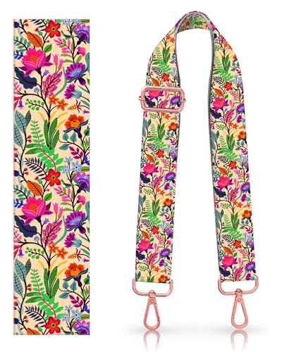 Image of Purse Strap Replacement Crossbody, 1.5 inch Rose-Golden Buckle Wide Shoulder Strap Adjustable, Cute Handbag