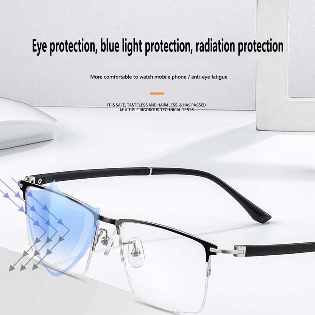 WZX Occhiali da Lettura Anti-Luce Blu da Uomo Vicino e Lontano a Doppio Uso, Occhiali da Lettura per Computer antiriflesso, con Protezione dalla Luce Blu, Occhiali con Filtro dalla Luce Blu