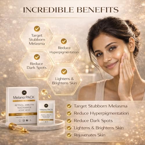 Image of Melano Pack Advance Yellow Peel | Exfoliating & Brightening Facial Pack | Helps Improve Skin Radiance, Smoothness & Even Tone | Reduces Pigmentation | Single Session Pack - 2g (3 Sachets)