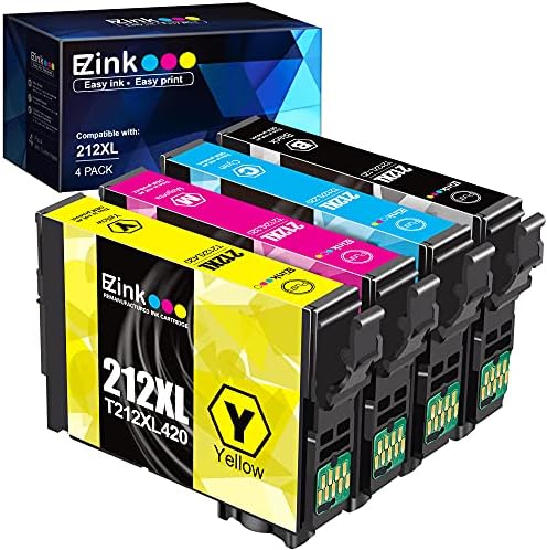 Amazon.com: E-Z Ink (TM) Cartucho de tinta remanufacturado de repuesto para  Epson 212XL T212XL 212 XL T212 para usar con impresora XP-4100 XP-4105  WF-2830 WF-2850 (1 negro, 1 cian, 1 magenta, 1