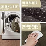 ne&no® Hundebett 2 in 1 PERSONALISIERT [kühlender und wärmender Stoff] | Tierbett mit Name I Hundebett kleine Hunde | Hunde Bett 45x60 | Hundebett eckig | Hunde Schlafplatz | (Br, m, pers.)