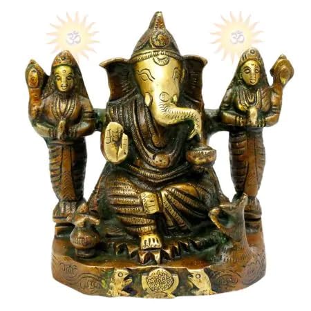 Statue Riddhi Siddhi Ganesh idéale pour créer un coin méditation et yoga zen