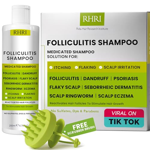 Folliculitis Shampoo | Antifungal Shampoo for Seborrheic Dermatitis, Scalp Psoriasis