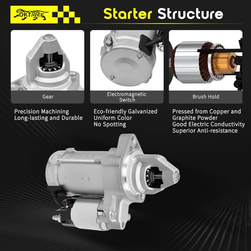 Oktiger Upgraded 2.0L Starter para Mercedes Benz C300 2015-2018, E300 2017-2019, Slc300 2017-2020, para Infiniti Q50 2016-2019, Q60 2017-2018, 2.0L L4 12V 1.7KW 13-Dientes CW, OE# 274-906-21-00 miniatura 5
