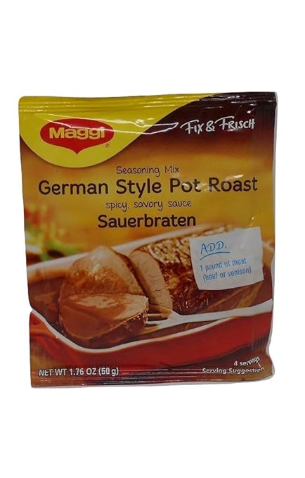 Maggi German Style Sauerbraten Pot Roast Seasoning Mix 1.76oz Pack