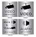 Produktbild Video + Alarmgesichert-überwacht-Symbol-Schild 100 x 100 x 3 mm-Aluminium Edelstahloptik silber mattgebürstet-selbstklebend Warnschild-Videoschild-Hinweisschild (1910-30 Videoüberwacht)