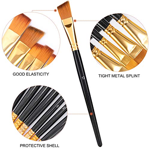 Paint Brush Set, Emooqi Set Of 20 Pcs Acrylic Paint Brushes, Soft, Smooth Nylon Professional Artist Brush With Pop-Up Carry Case, Palette Knife, For Acrylic, Watercolor, Gouache, Christmas Decoration #TOP5