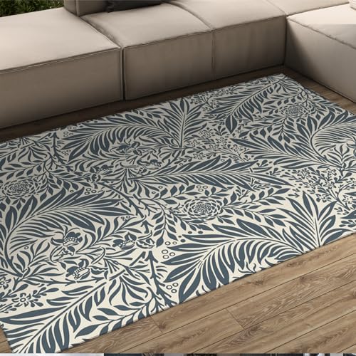 Tapis d'entrée antidérapant et lavable aux motifs de fleurs