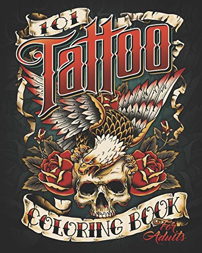 101 Tattoo Design Coloring Book for Adults: 101 Coloring Pages