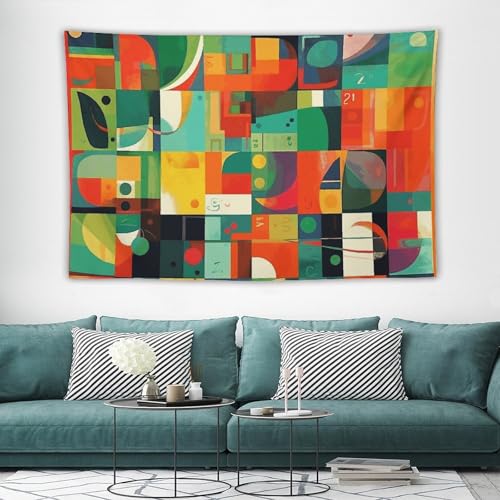 Tapisserie murale pour chambre et dortoir étudiant motif rétro suspendre 152x228