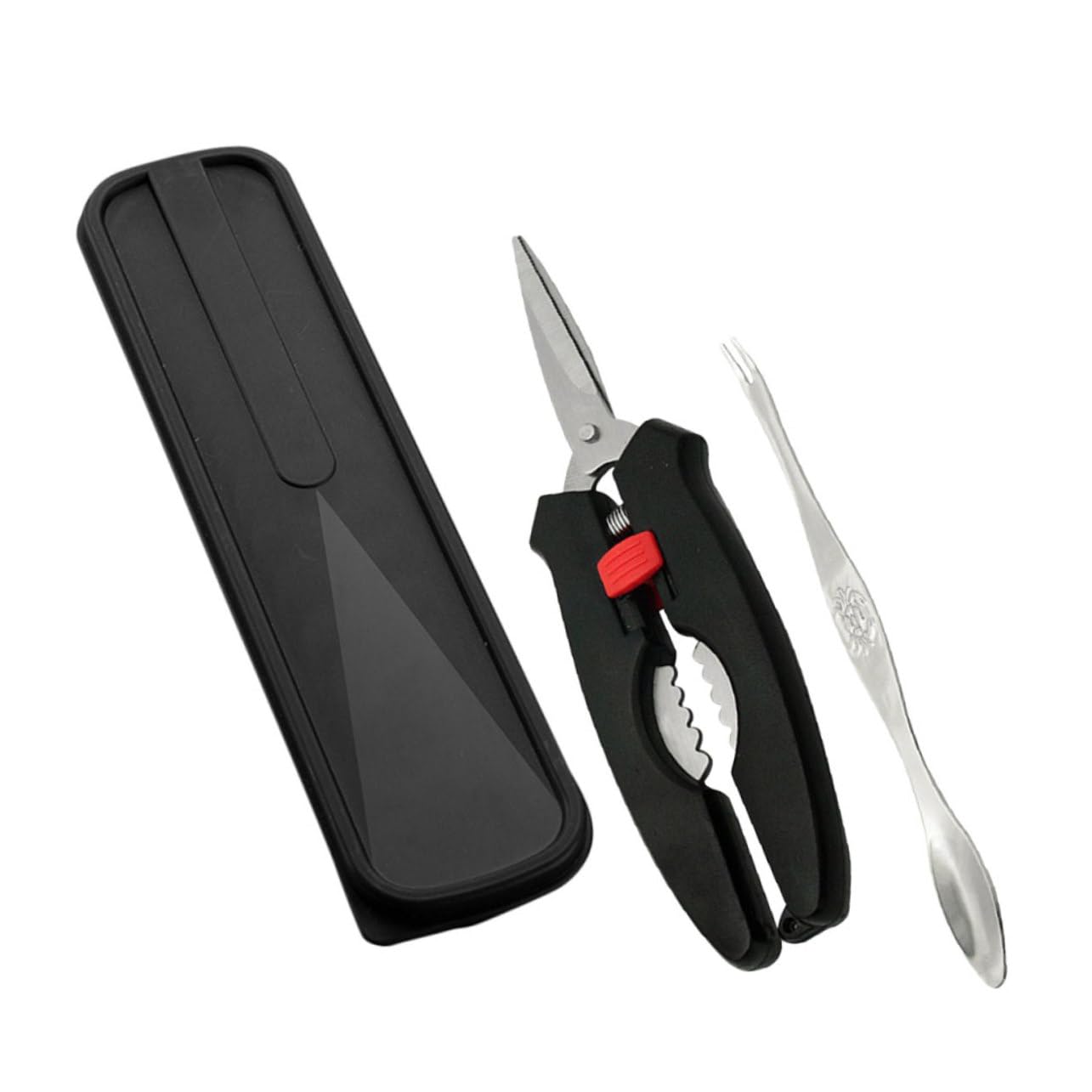 iplusmile 5ensembles Outils De Fruits De Mer Métal pour Déguster Les Crabes avec Pince Fourchette Et Boîte De Rangement Accessoires Pratiques De Cuisine pour Amateurs De Crustacés