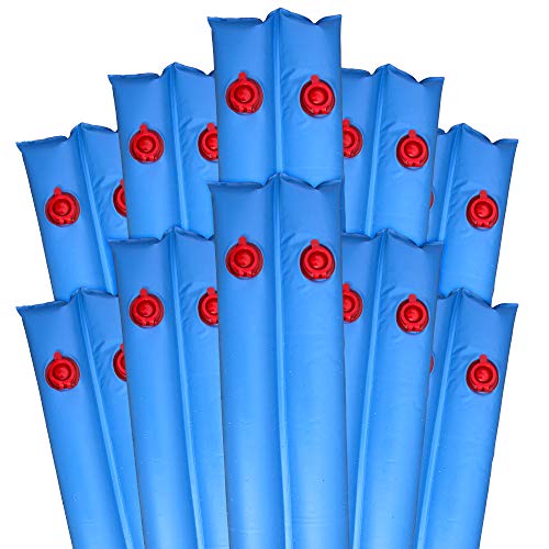 Pool Mate 10 ft. 10-Pack Classic Blue Double Chamber Pool Water Bags, .33 MM Thick Vinyl, Cover Weights, Water Tubes
