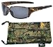 Hornz Brown Forrest Camouflage Polarized Sunglasses for Men Full Frame & Free Matching Microfiber Pouch – Brown Camo Frame - Smoke Lens