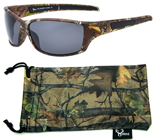 Hornz Polarized Sunglasses for Men Brown Forest Camouflage Durable Light Weight