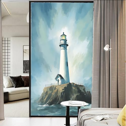 Película decorativa para ventana diseño Faro blanco 17.7x23.6 in miniatura 3
