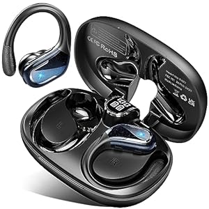 Bluetooth Kopfhörer in Ear Sport, 2024 Kopfhörer Kabellos Bluetooth 5.3 HiFi Stereo, 75 Std Noise Cancelling Wireless Earbuds, Tiefer Bass, LED-Anzeige, IP7 Wasserdicht, USB-C-Schnellladung Ohrhörer