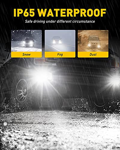 Image of AUXITO 881 LED Fog Light Bulb, 6500K Cool White Super Bright, 30W 6000Lumen Per Pair, 889 898 886 896 894 Halogen Bulbs DRL Replacement for Accent Sorento Elantra Sportage Veloster Spectra, 2Pack
