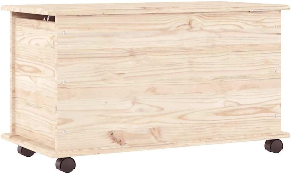 vidaXL Storage Chest Natural wood Solid pine wood Medium Storage Chest