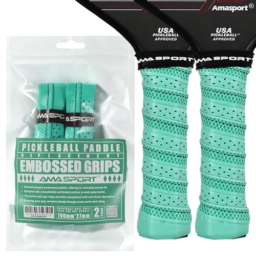 PICKLETECH Pickleball Paddle Grip Tape - 2 Pack - Cyan