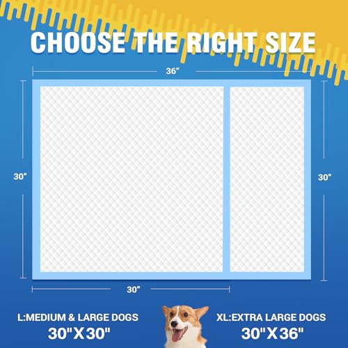 Image of VJJ Extra Large Doggie Pee Pad, 30 inchx30 inch Thicken Dog Pee Pads, 40 Count XL Doggy Pads Leak-Proof, Super Absorbent Puppy Pee Pads for Dogs, Soft Training Pet Pads for Dogs Cats Rabbits