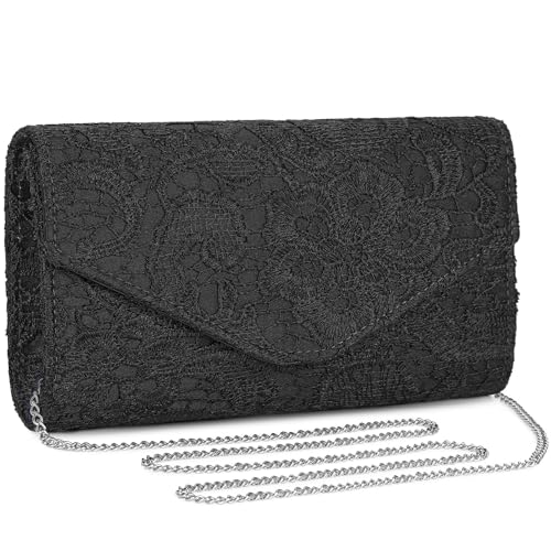 Image of UBORSE Lace Clutch Purses for Women Evening Bag Elegant Envelope Formal Crossbody Shoulder Bag