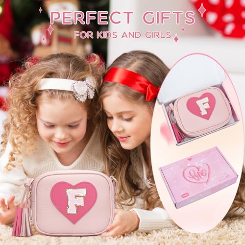 Image of KKXIU Birthday Gifts for Girls Initial Toddler Purse Cute Kids Crossbody Bag