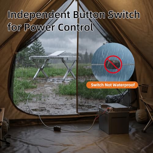 Image of EAZUSE Starlink Mini Battery Power Cable 16.4FT /5M, Starlink Mini 12-24V Battery Adapter O-Ring Power Cable with Fuse and Switch, Ideal for Camper /RVer Plug and Play