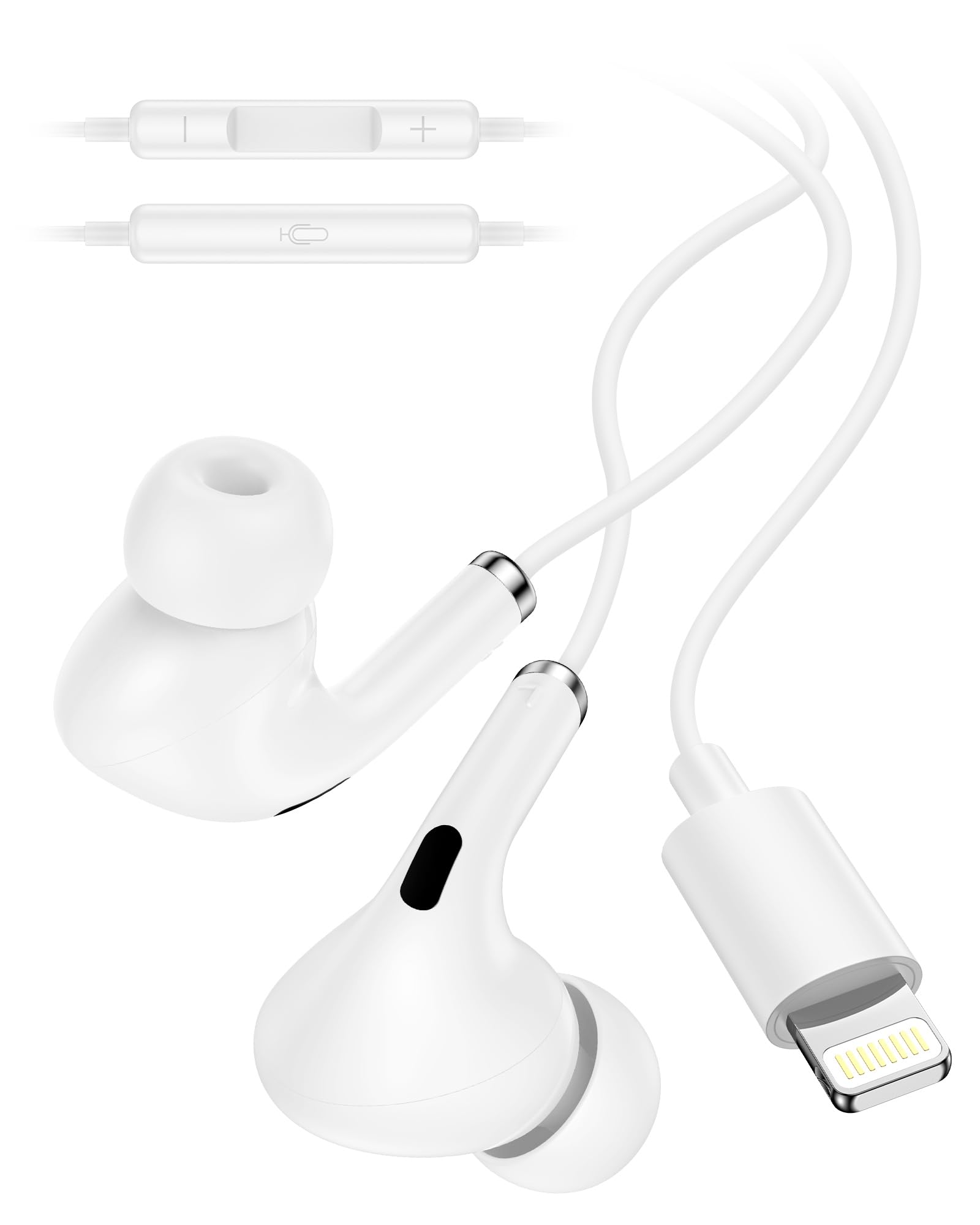 Amazon.co.jp: iPhone 14 13用有線Lightningイヤホン、Apple Pods