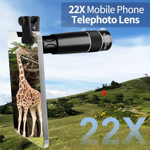 22X Telephoto Phone Lens Long Focus for iPhone and Android, Zoom Cellphone Camera Lens with Phone Clip for Picture Video Taking - Image 4