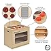 Flash Furniture Children's Wooden Toy Kitchen Set with Pretend Stove, Sink, and Refrigerator, 3-Piece Interactive Kids Playset for Educational Play
