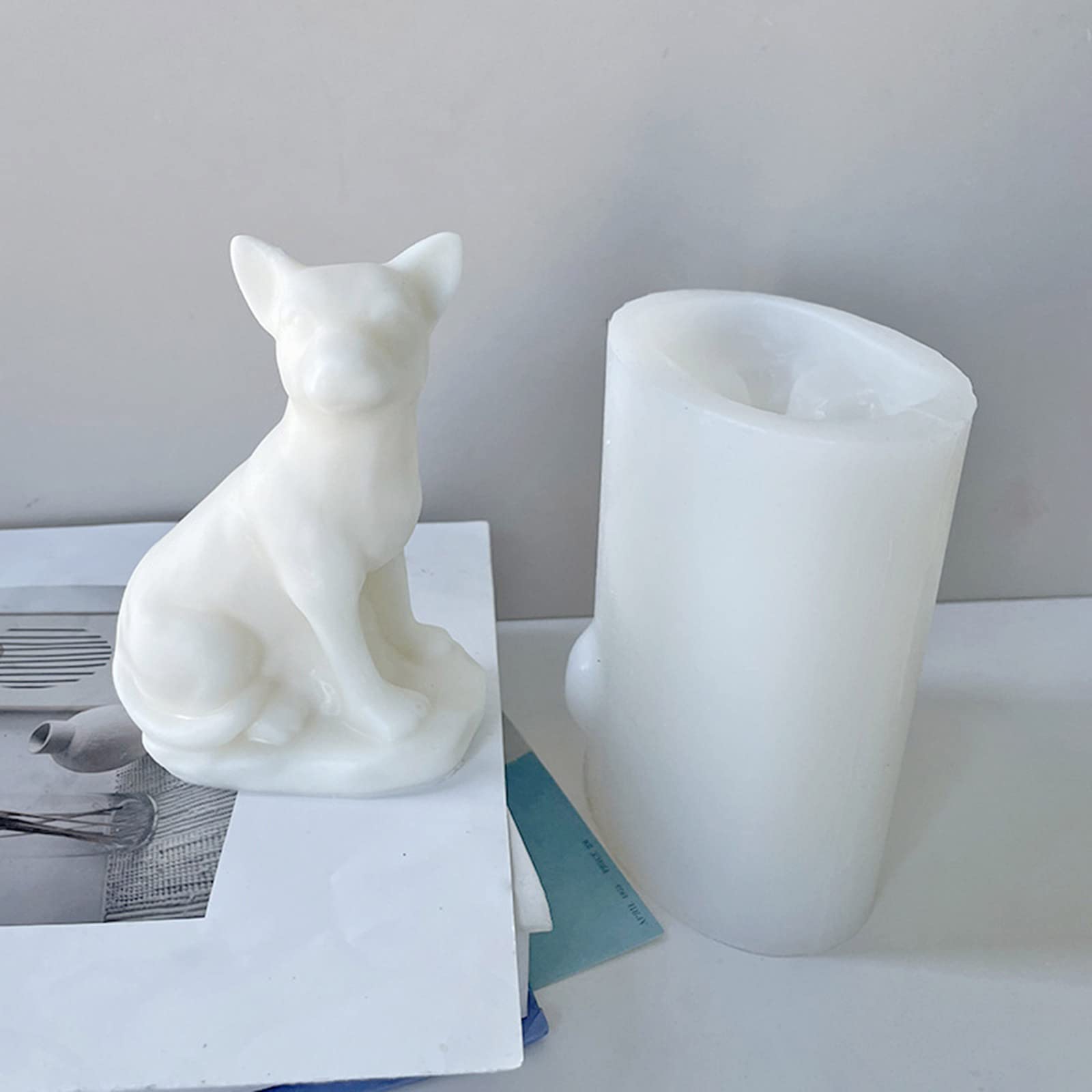 Moule en silicone 3D pour bougies en forme de petit chien - Fournitures de fabrication de savon