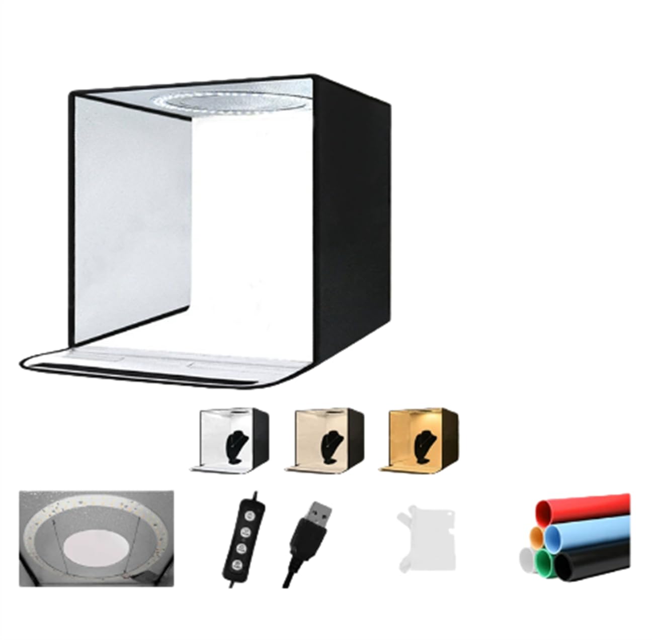 Amazon | 【XXA】撮影ボックス 40/50/60/70/80cm box ブース キット 調