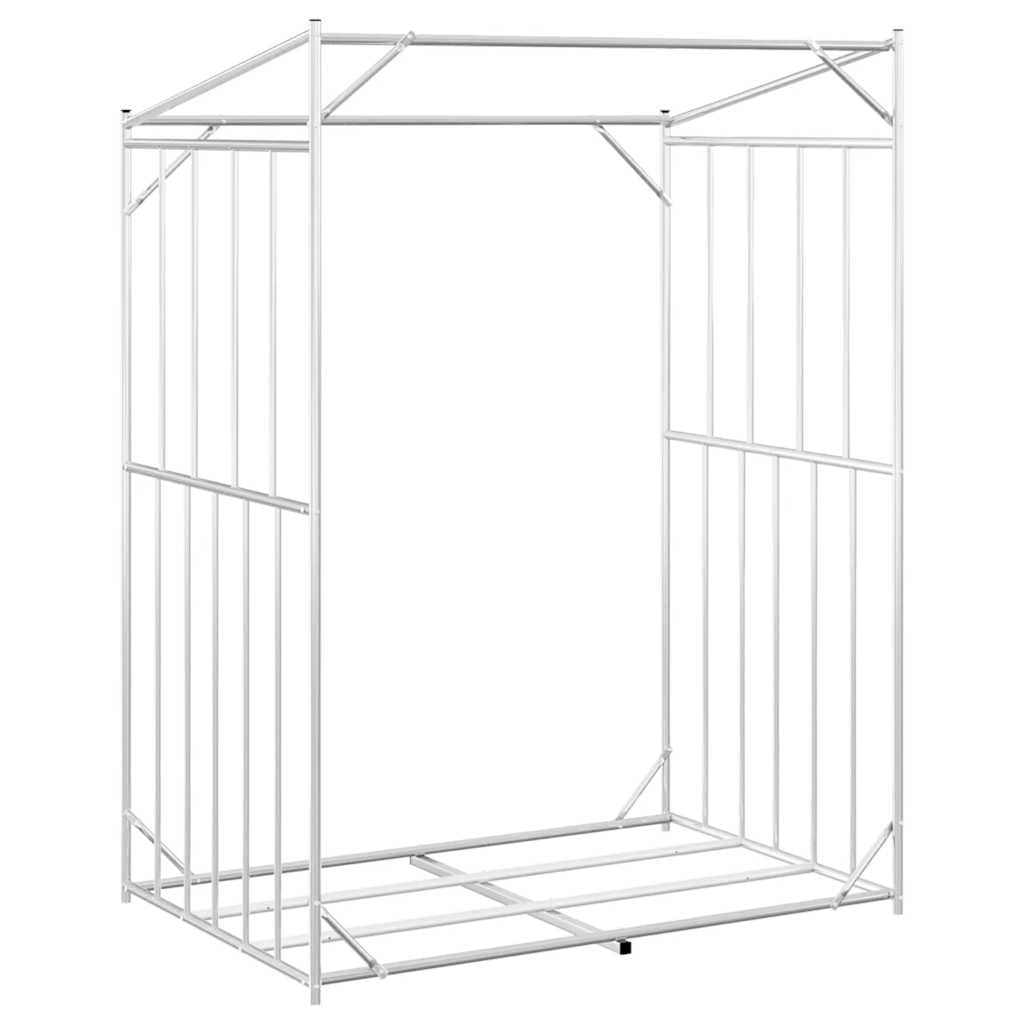 Portalegna con copertura antipioggia, 150 x 100 x 200 cm, in acciaio zincato