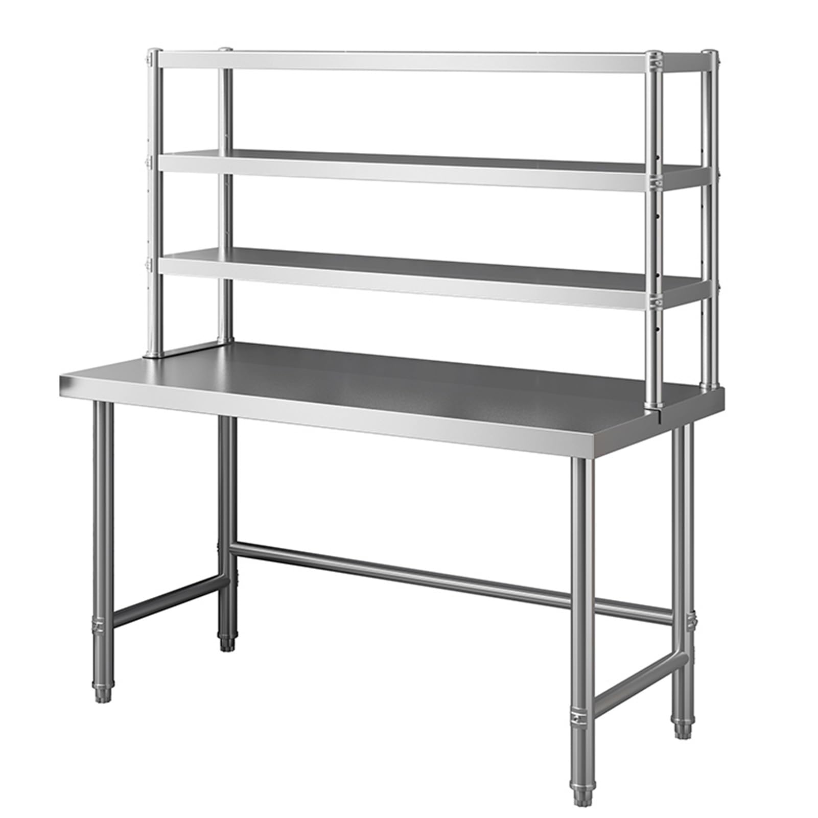 Solution d'étagères durable et table en acier inoxydable robuste de préparation