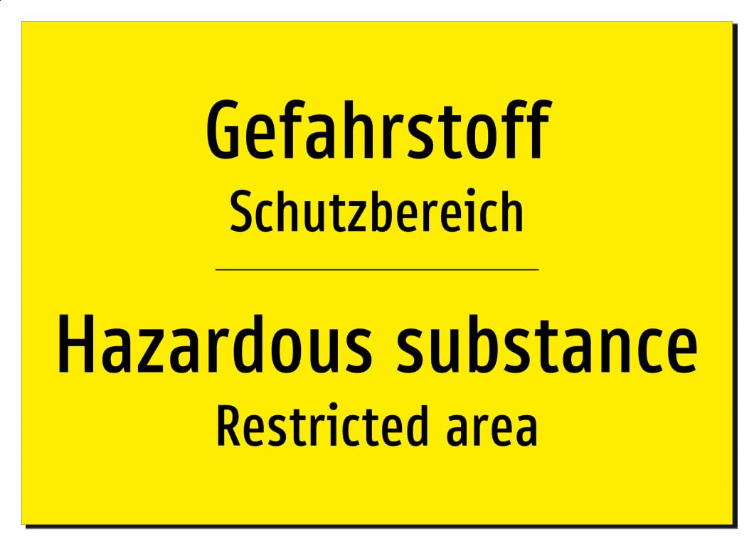 50403-DEEN-T-06 | Gefahrstoff Schutzbereich Schild Deutsch Englisch