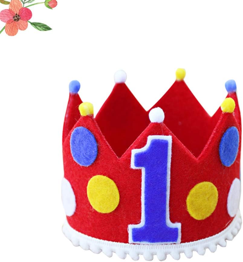 Amosfun Baby First Birthday Headband 1st Baby Boys Birthday Crown Little Circus Hat - Image 9
