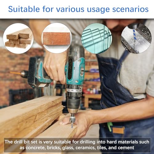 Chtaoxin 5 Pcs Concrete Drill Bit, Masonry Set, Shockproof Hammer Drill Bit, For Drill Tile Drill Bits, Granite, concrete, Porcelain, Glass, Brick, hard Tungsten Steel Alloy Tip4/5/6/8/10mm 4 Chtaoxin 5 Pcs Concrete Drill Bit, Masonry Set, Shockproof Hammer Drill Bit, For Drill Tile Drill Bits, Granite, concrete, Porcelain, Glass, Brick, hard Tungsten Steel Alloy Tip4/5/6/8/10mm - Image 4