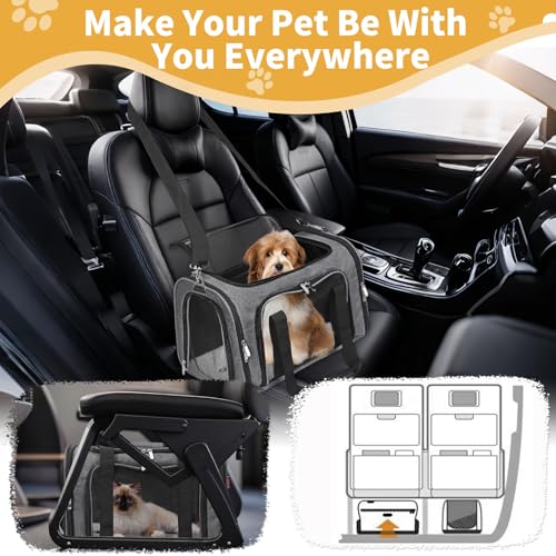 Image of Soft-Sided Cat /Dog /Pet Carrier, Collapsible Pets Travel Carriers
