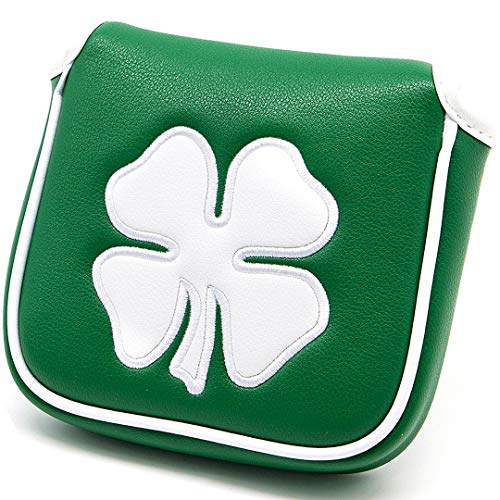 barudan golf Lucky Clover Heel Shaft Putter Cover Square Mallet Putter Headcover Magnetic