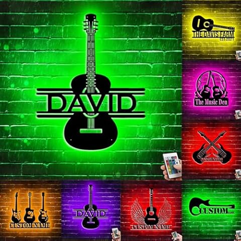 QGTHKLP Personalized Guitar Metal Sign Cover