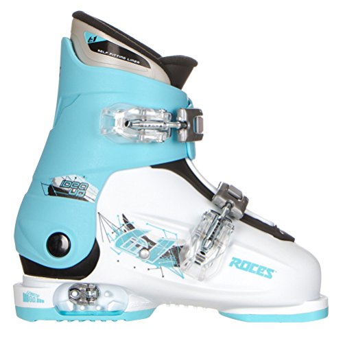 Roces Idea Up G Girls Ski Boots - 19-22/White-Light Blue-Black (2 Buckle) - Image 3