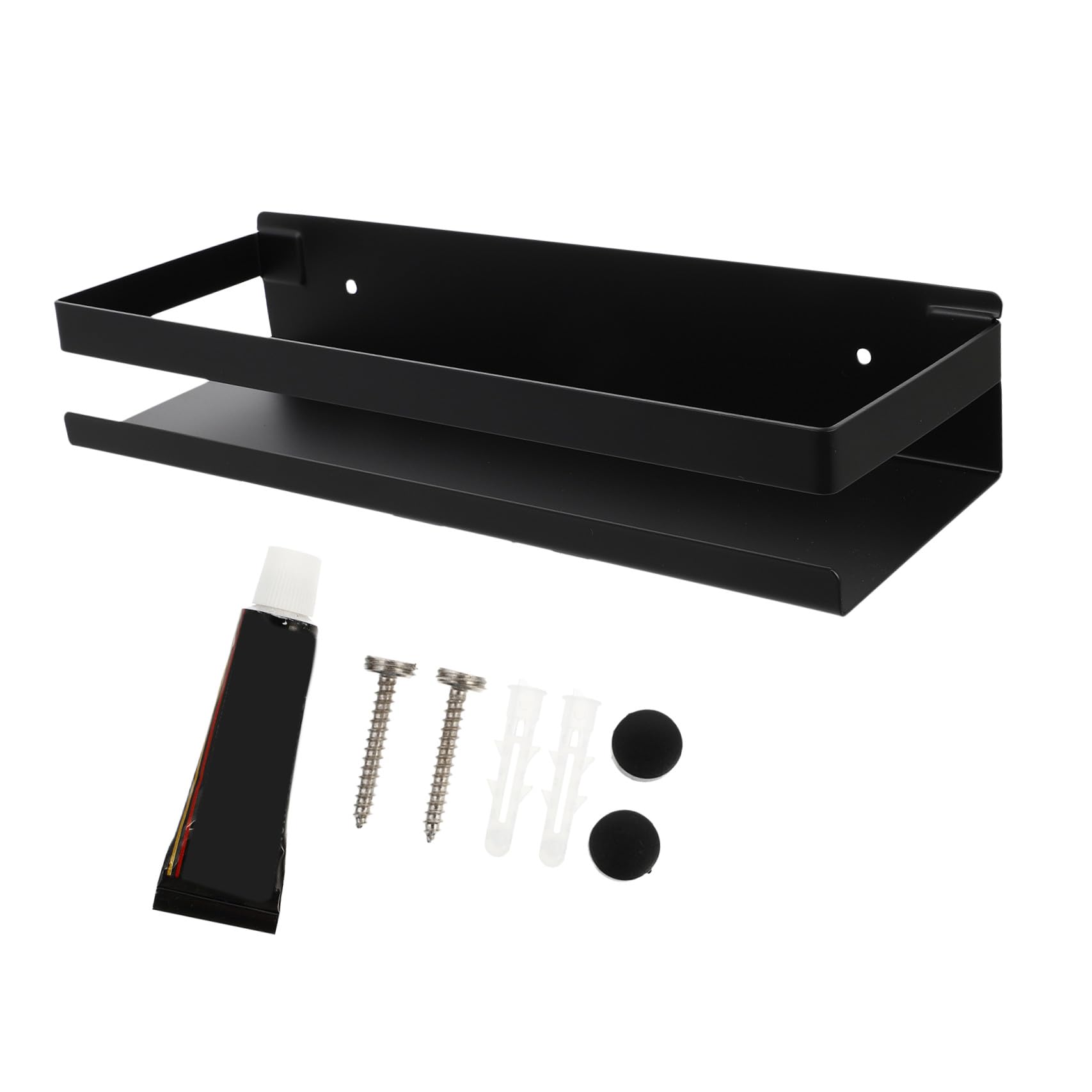 Cabilock Estante Flotante de Ducha Organizador de Almacenamiento de Baño para Champú Acondicionador Estante de Acero Inoxidable Montado en La Pared Estantes