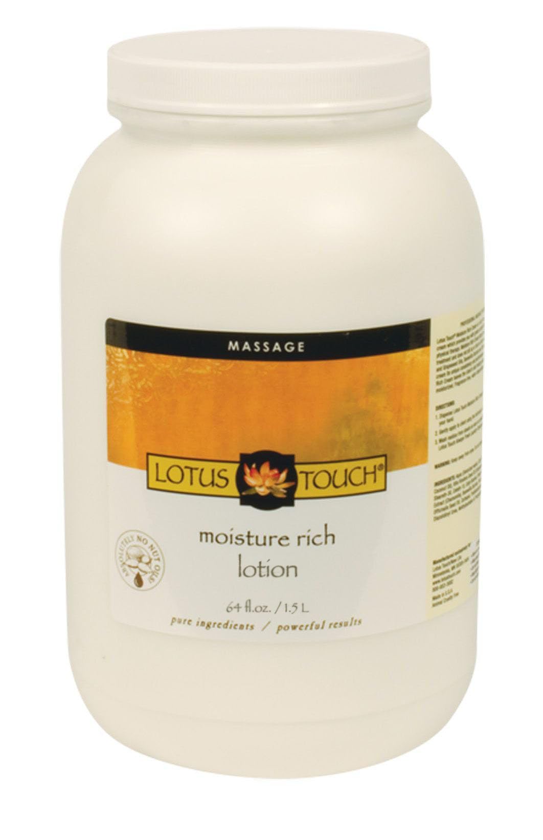 Organic Naturals Bamboo Silk Massage Lotion by Lotus Touch - 100% Pure Bamboo Silk Powder, Green Tea Extract & Aloe Vera - Unscented - Moisturizing, Fast Absorbing - Soft, Silky Glide – 1/2 Gallon