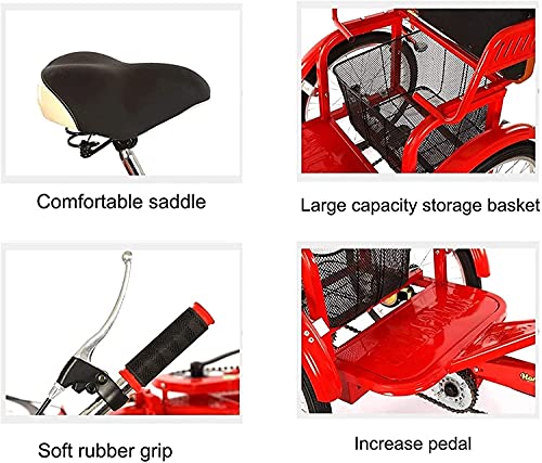 Adult Tricycle - Cruiser Shopping Three Wheel Bike Foldable Tricycle For Adult Seniors Adjustable Single Speed 3 Wheel Bike Bicycle With Back Seat And Shopping Basket Three-Wheeled Bike #TOP5